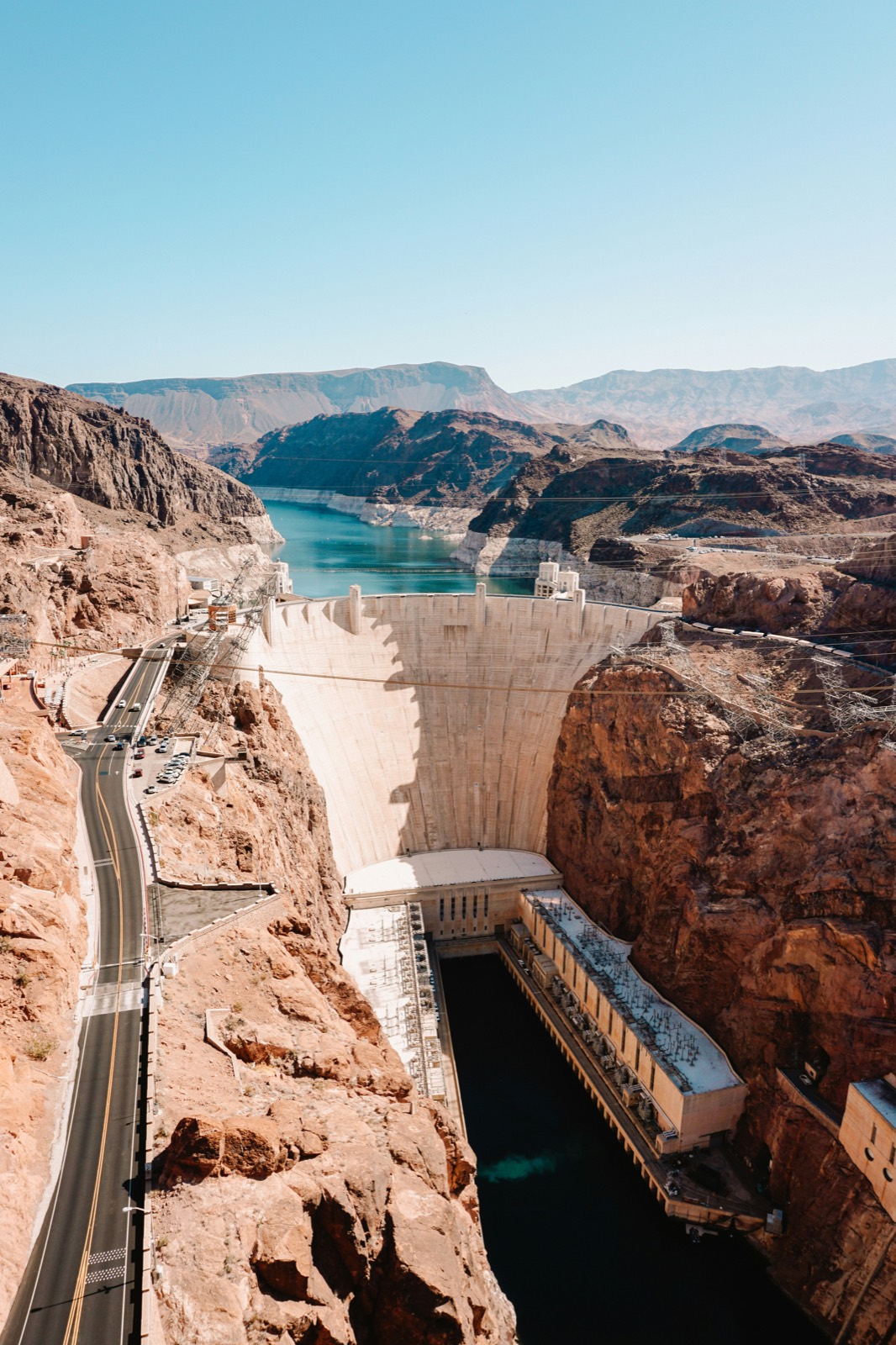 Hoover Dam and Lake Mead from above